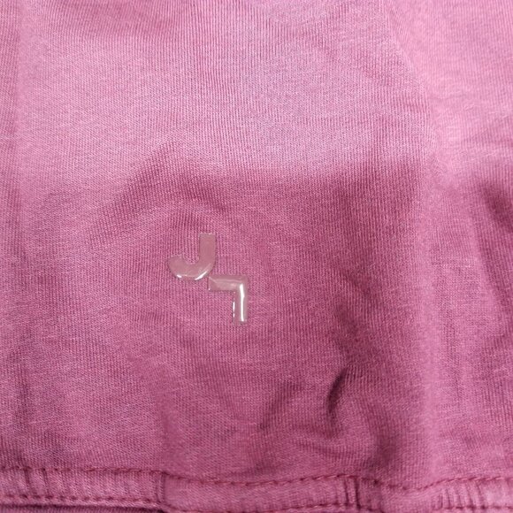 Womens Joy Lab Burgundy & White Crop Sweatshirt Long Sleeve Crew Neck Size M - Picture 4 of 6